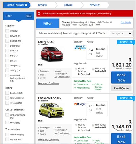 Cheapest Car Hire Prices Found With One Search